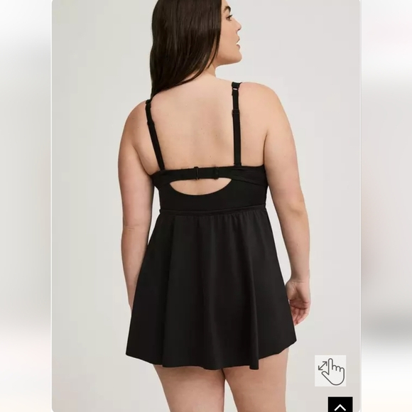 Torrid Underwire Wrap Front Swim Dress  Black Size 0x C/D NWT - Picture 3 of 17
